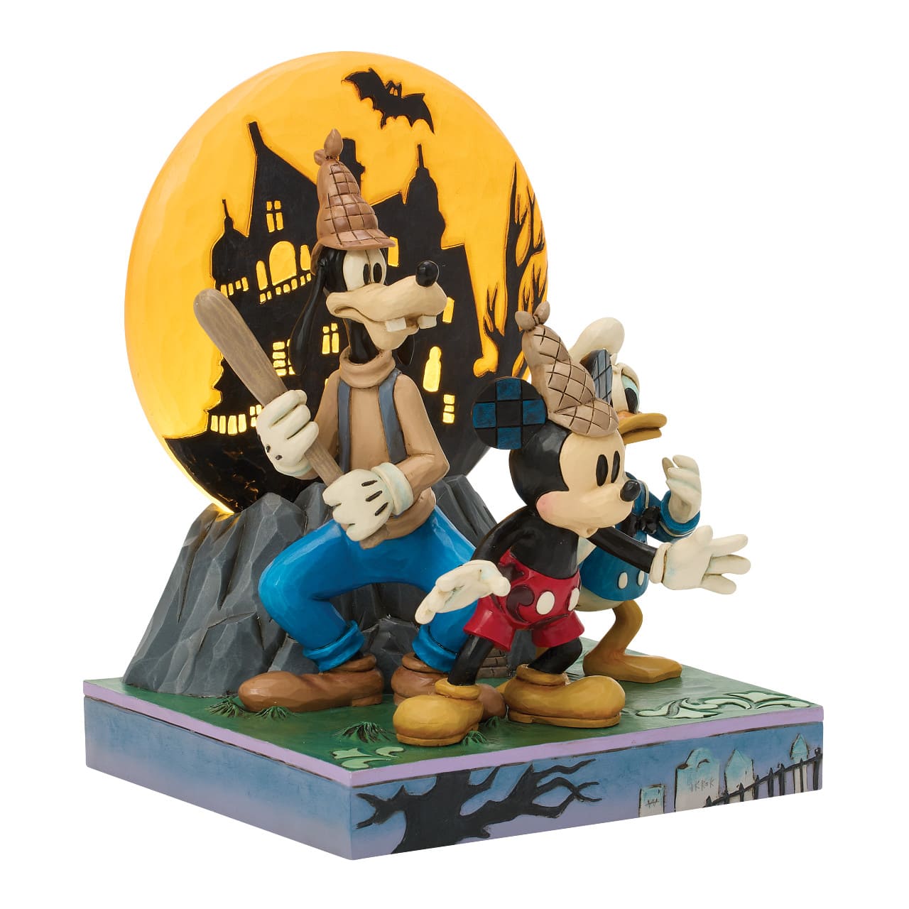 Look Out! Ghosts! – Mickey, Goofy & Donald Lonesome Ghosts - 6017941 - Disney Traditions Jim Shore Disneyfigur