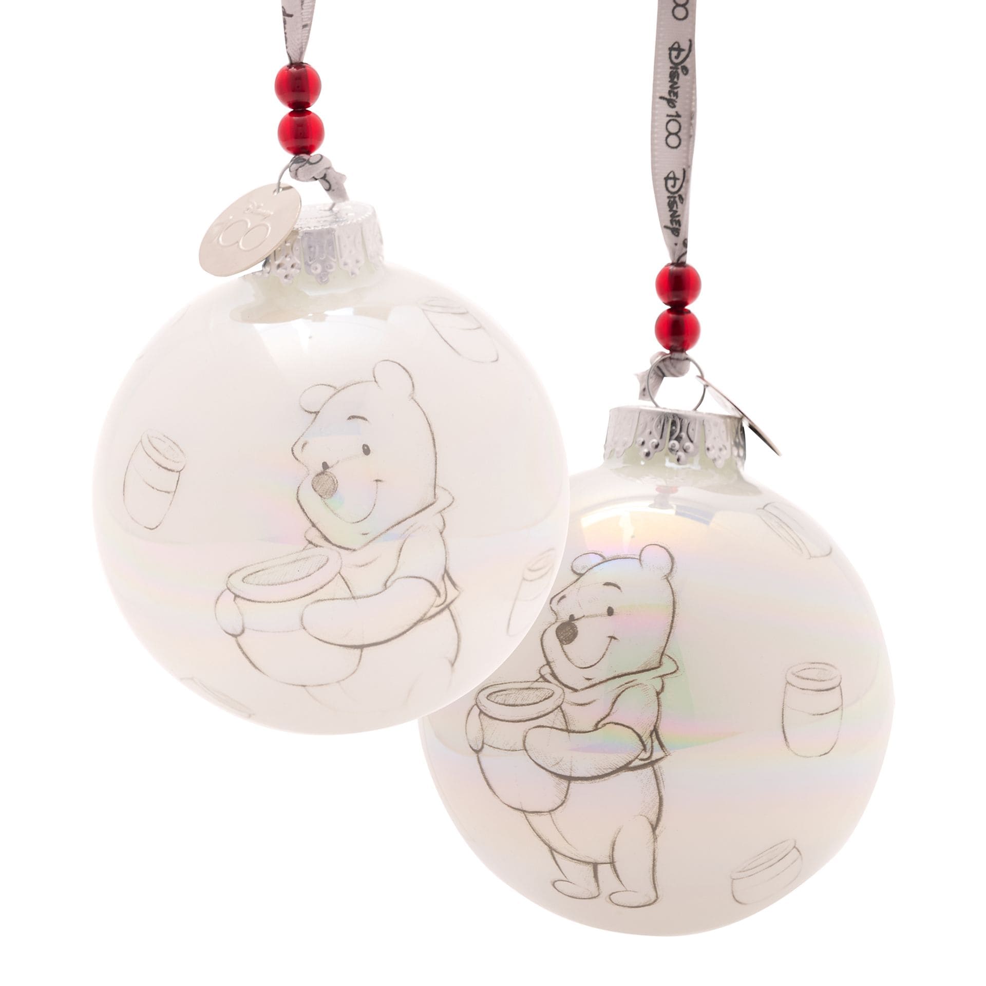 Disney 100 Regenbogenkugeln Classic Weihnachtskugeln - Set mit 4 Stück / Disney by Widdop DI2032