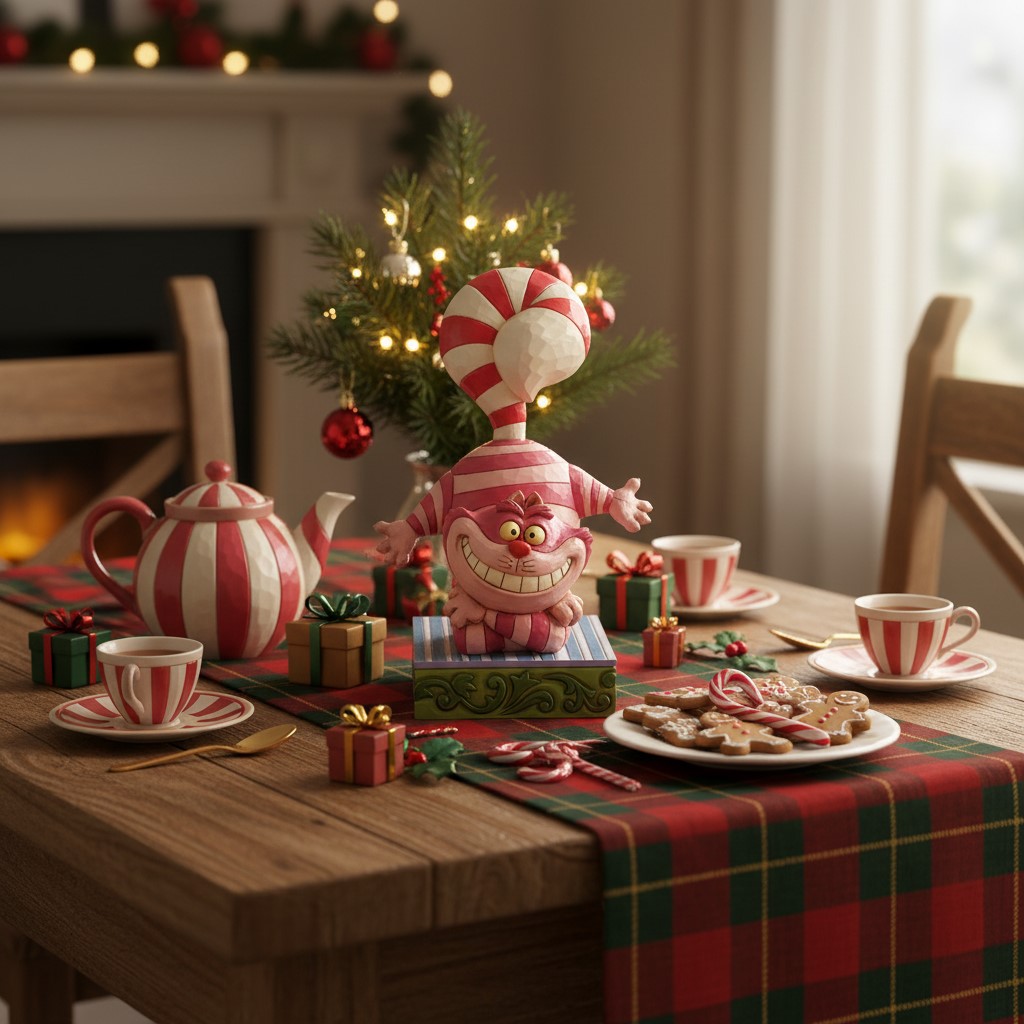 Candy Cane Cheer - Christmas Cheshire Cat - Grinsekatze / Disney Traditions 6008984