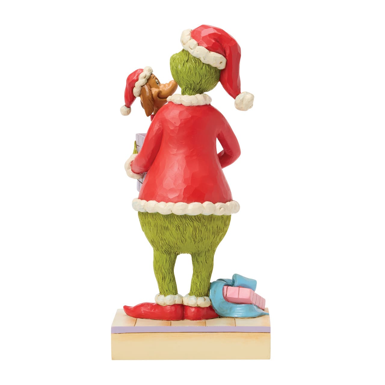 Grinch Holding Gift with Max Popping Out - Max in Geschenkbox - Grinch by Jim Shore 6018957 Grinchfigur