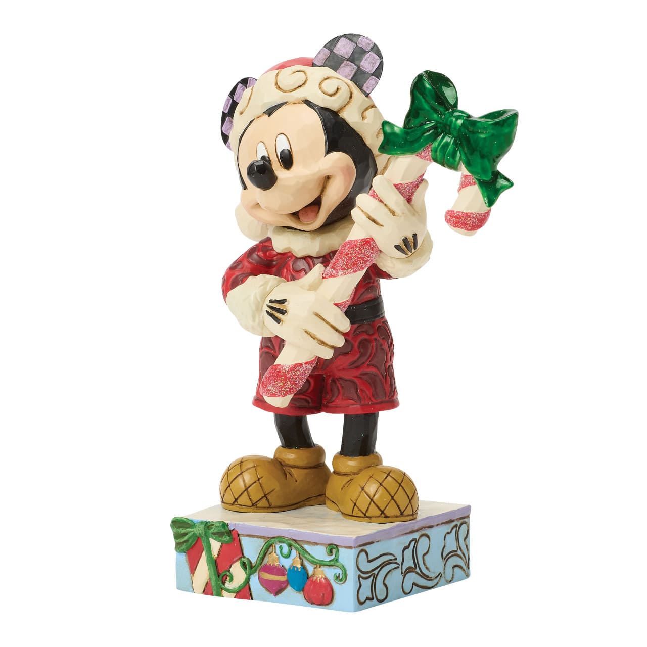Peppermint Magic Micky Maus mit Zuckerstange / Candy Cane 6018711 Disney Traditions Jim Shore Disneyfigur