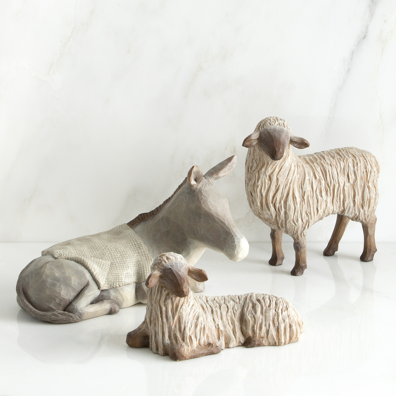 Stalltiere - Gentle Animals of the Stable Krippenfigur - Weihnachtskrippe -  Willow Tree Figur von Susan Lordi 26206