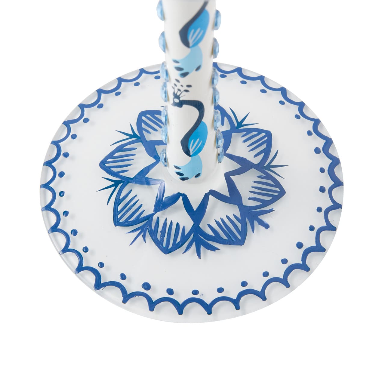 Gartenzauber - Blue Menagerie Frosted - Lolita Weinglas 6018781 - Elegantes Designer-Glas