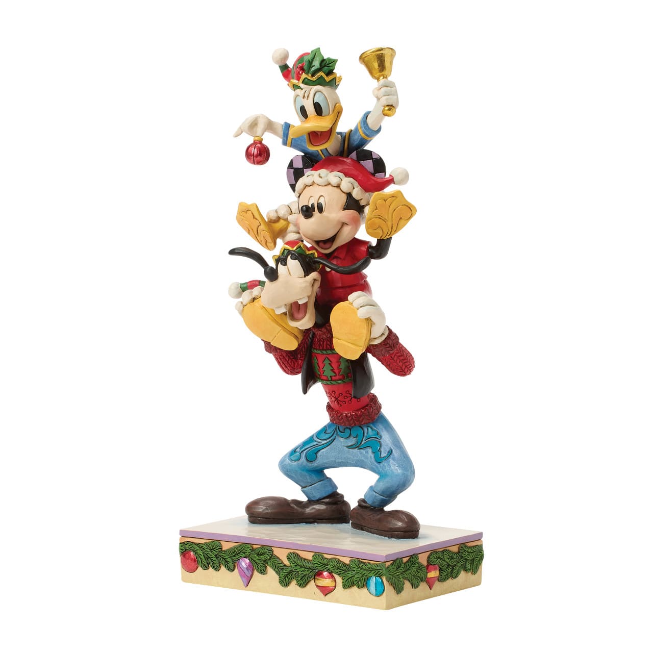 A Holiday Pile Up Micky, Donald & Goofy 6018706 Disney Traditions Jim Shore Disneyfigur Weihnachtsfigur