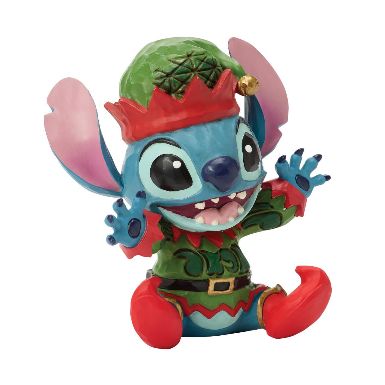 Stitch als Elf Minifigur aus Lilo & Stitch - 6018715 - Jim Shore Disney Traditions Weihnachtsfigur