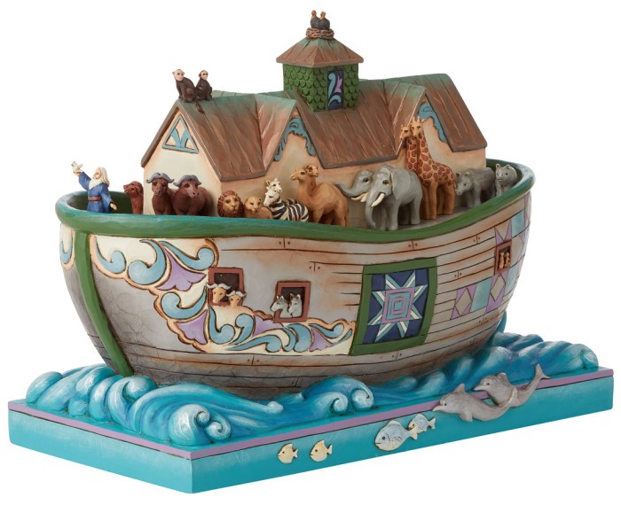 Jim Shore, Heartwood Creek, Jim Shore Heartwood Creek, Jim Shore Arche Noah, Noah's Ark, 6008413, Set Sail With Faith That Doesn't Fail