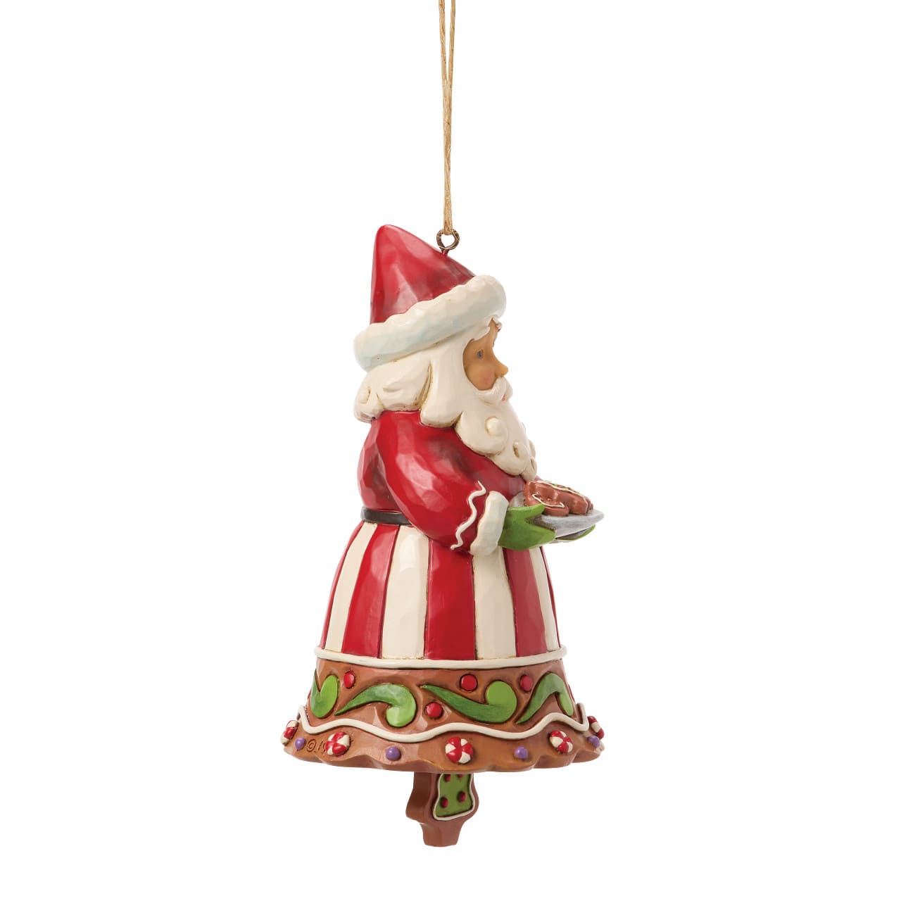 Gingerbread Santa Bell Lebkuchen Weihnachtsmann-Glocke 6018887 - Jim Shore Heartwood Creek Weihnachtsanhänger