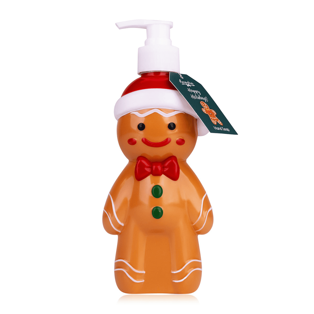Weihnachtsseife - Lebkuchenmann 8163487 Seifenspender -  Pumpspender mit Flüssigseife Gingerbread