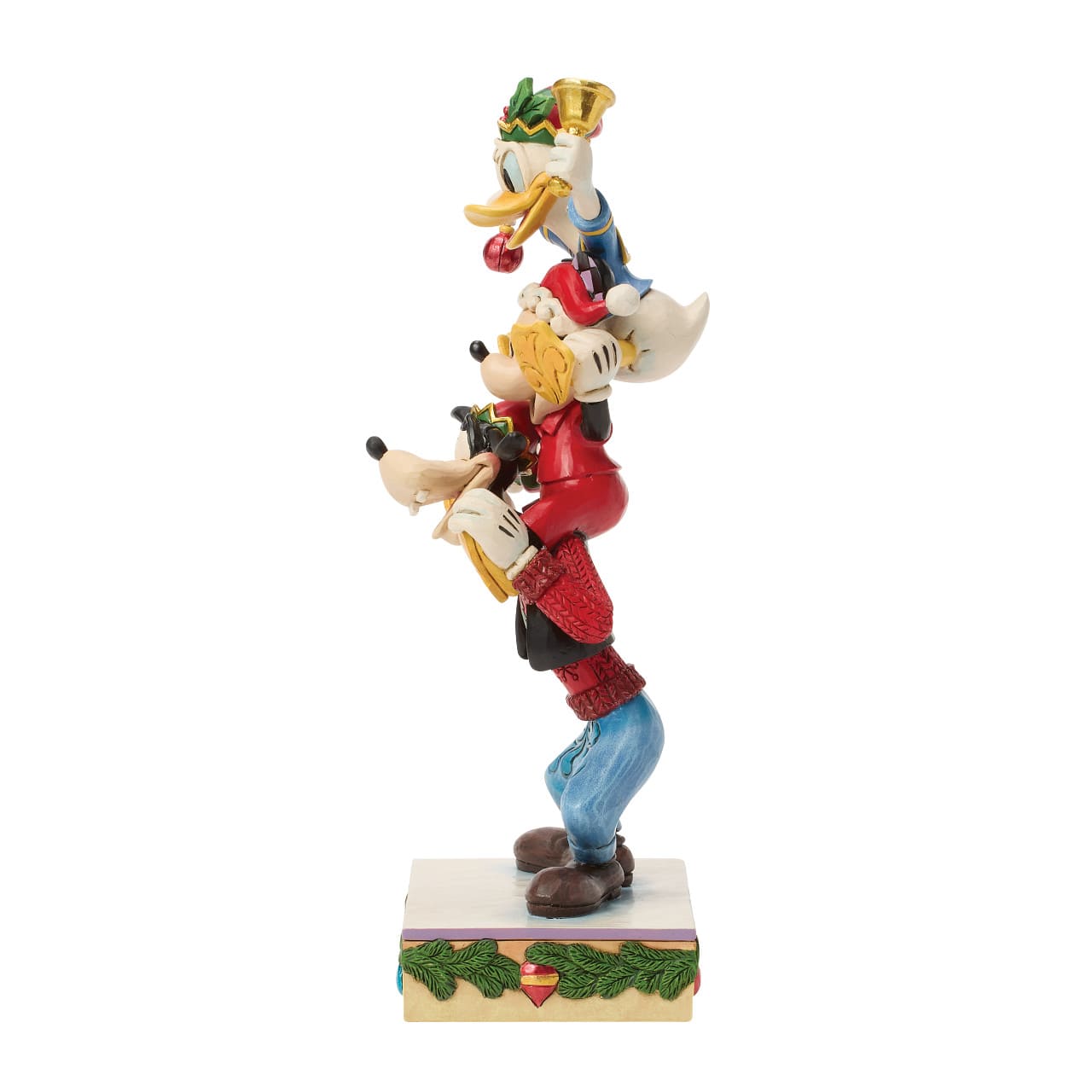A Holiday Pile Up Micky, Donald & Goofy 6018706 Disney Traditions Jim Shore Disneyfigur Weihnachtsfigur