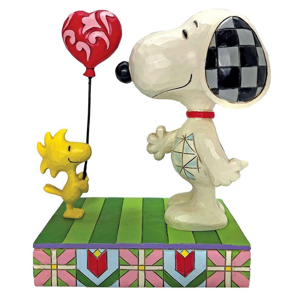 Peanuts, Peanuts by Jim Shore, Jim Shore Peanuts, Love Floats, 6011948, Woodstock & Snoopy, Snoopy, Peanuts Figur, Jim Shore Snoopy, Jim Shore Woodstock, Woodstock Giving Snoopy Heart Balloon